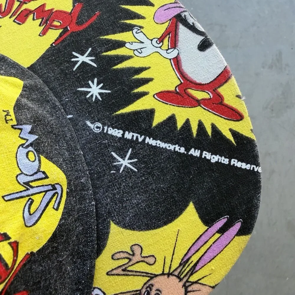Vintage The Ren & Stimpy Show All Over Print Strapback Hat Cap 90s Cartoon